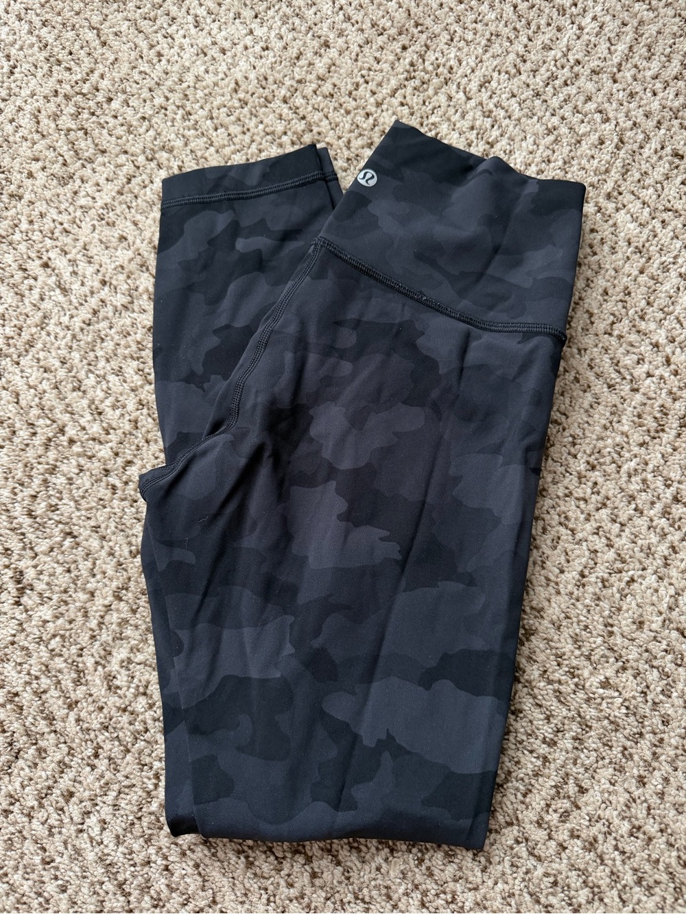Lululemon High-Rise Black Camo Leggings